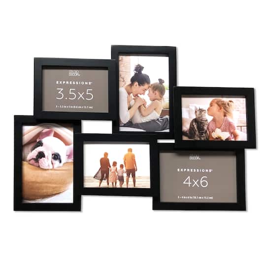 6 Opening Black Collage Frame, Expressions™ by Studio Décor®